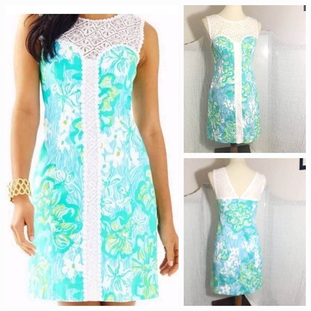 Lilly Pulitzer Sofia Lace Shift Dress Size 2